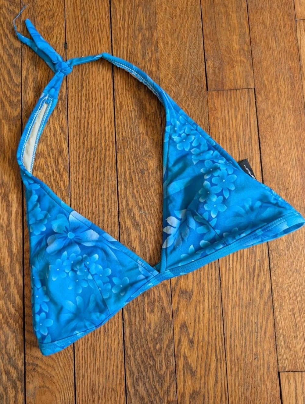 Vintage 90's Y2k Hawaiian Floral Halter Bikini Top